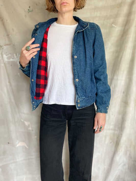 80s Blanket Lined Jean Jacket
