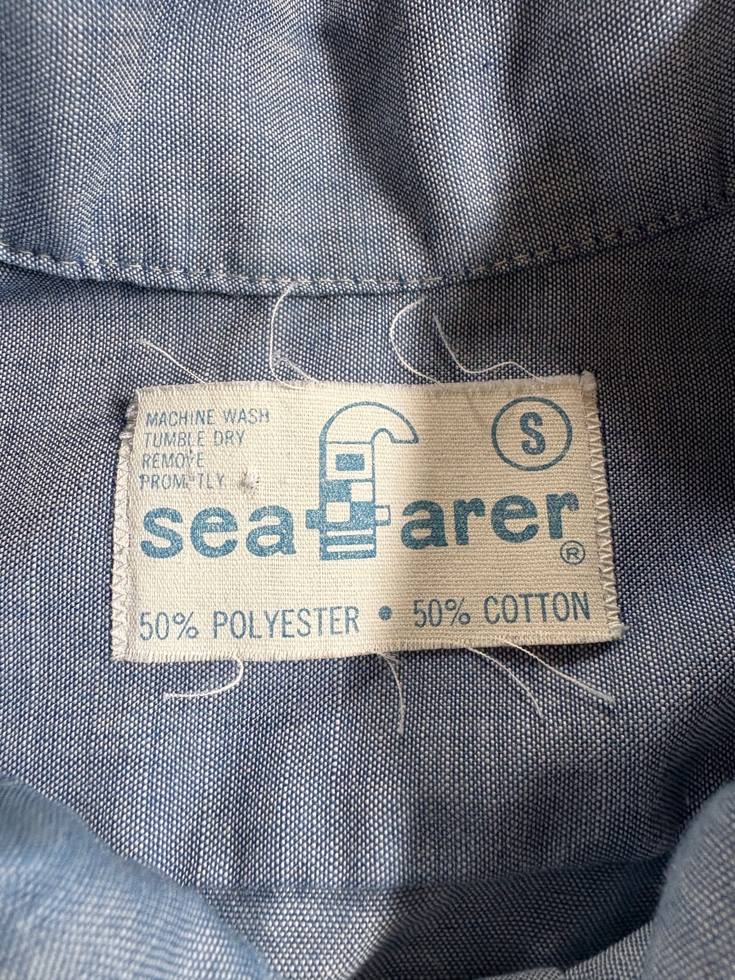 Vintage 70s Seafarer USN Chambray Shirt