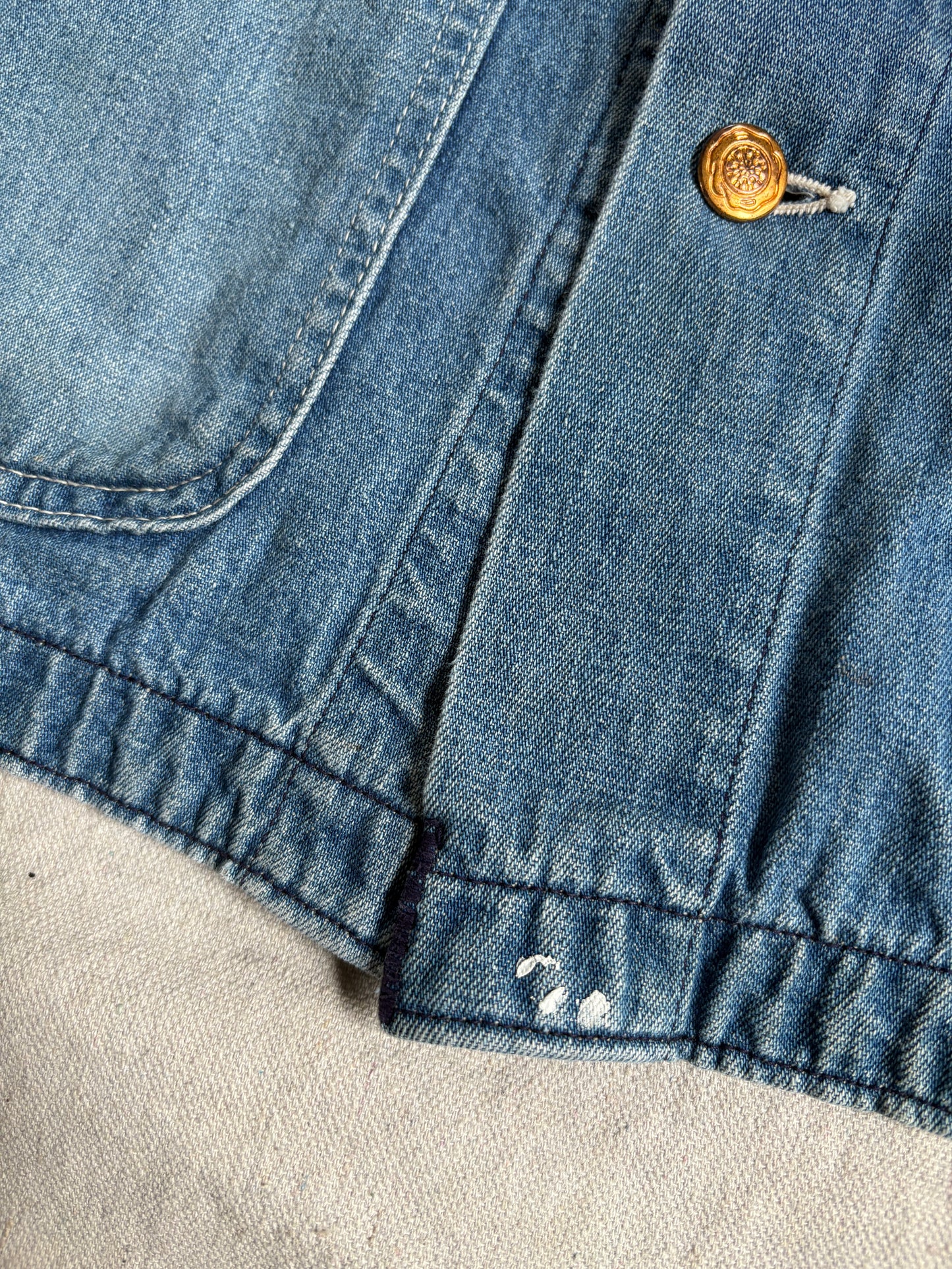 70s Faded Wrangler Denim Chore Coat