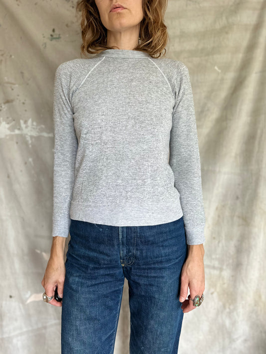 80s Blank Heather Grey Sweatshirt