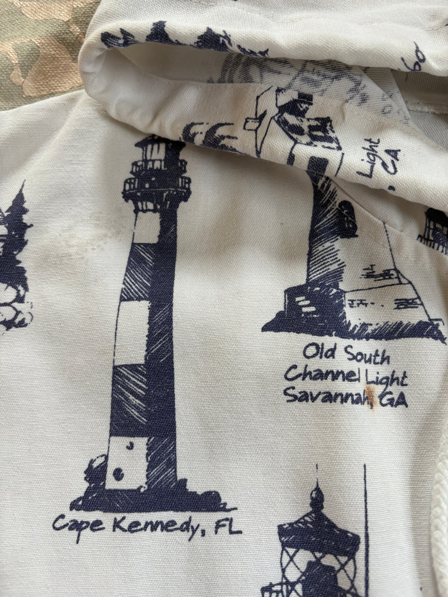 90s Michigan Rag Co. AOP Lighthouse Coat