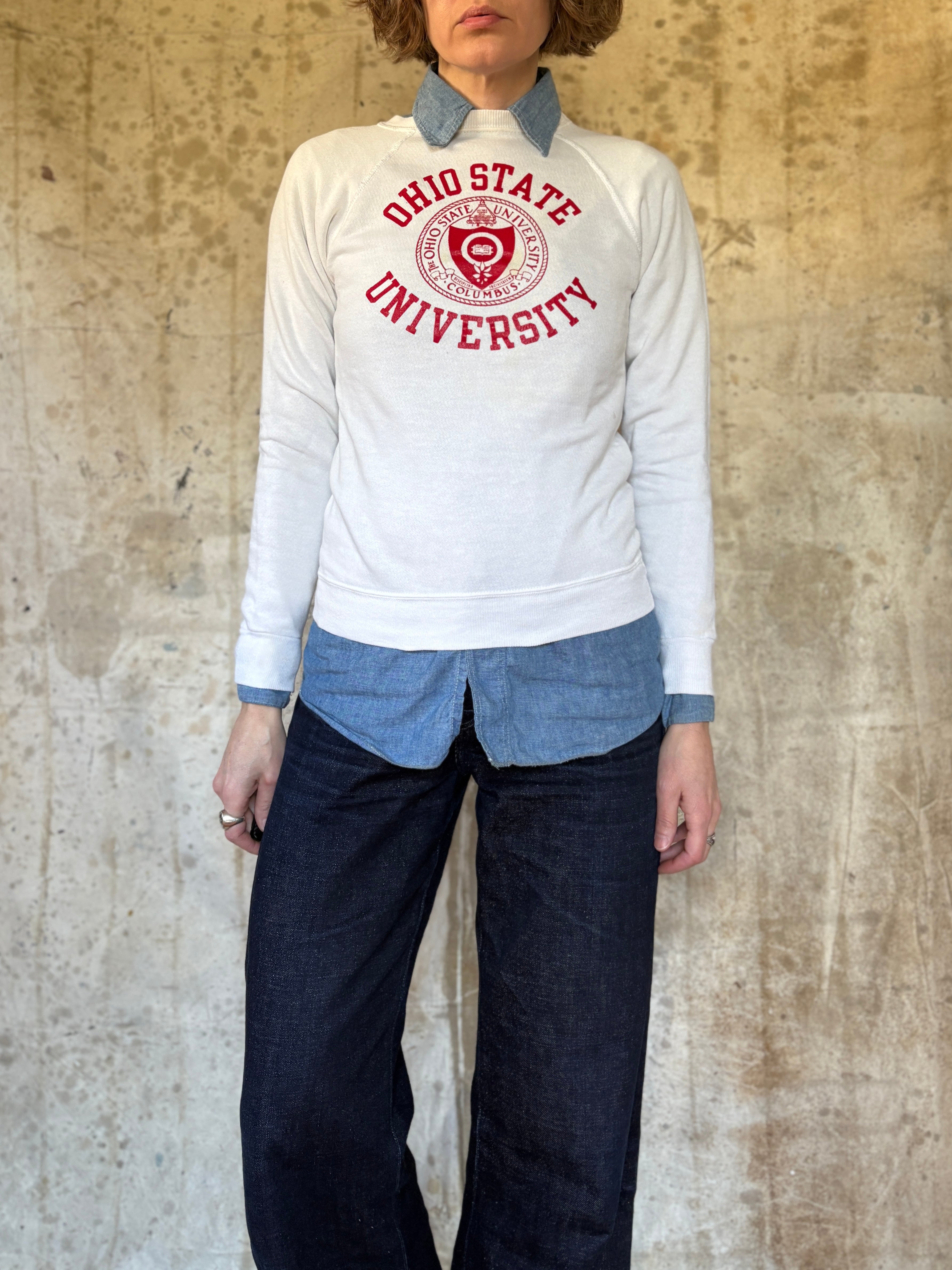 Vintage 80s Champion Ohio State University Sweatshirt – Double