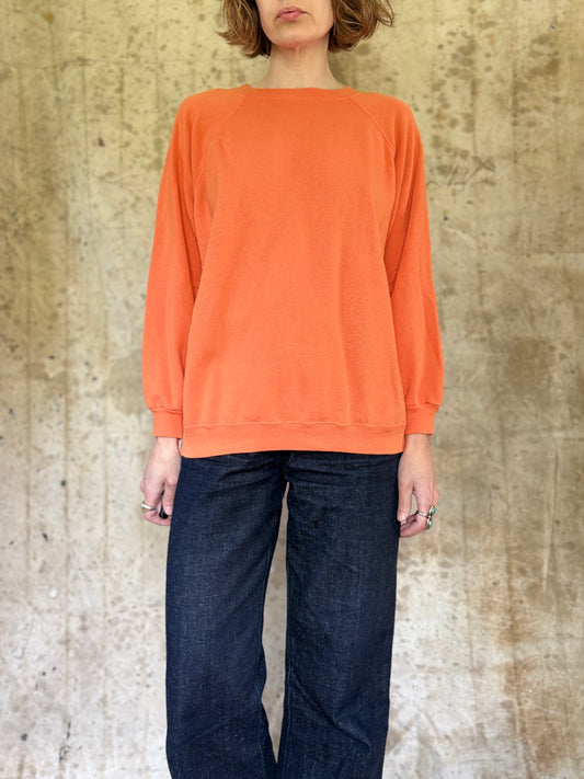 90s Hanes Her Way Blank Orange Sweatshirt