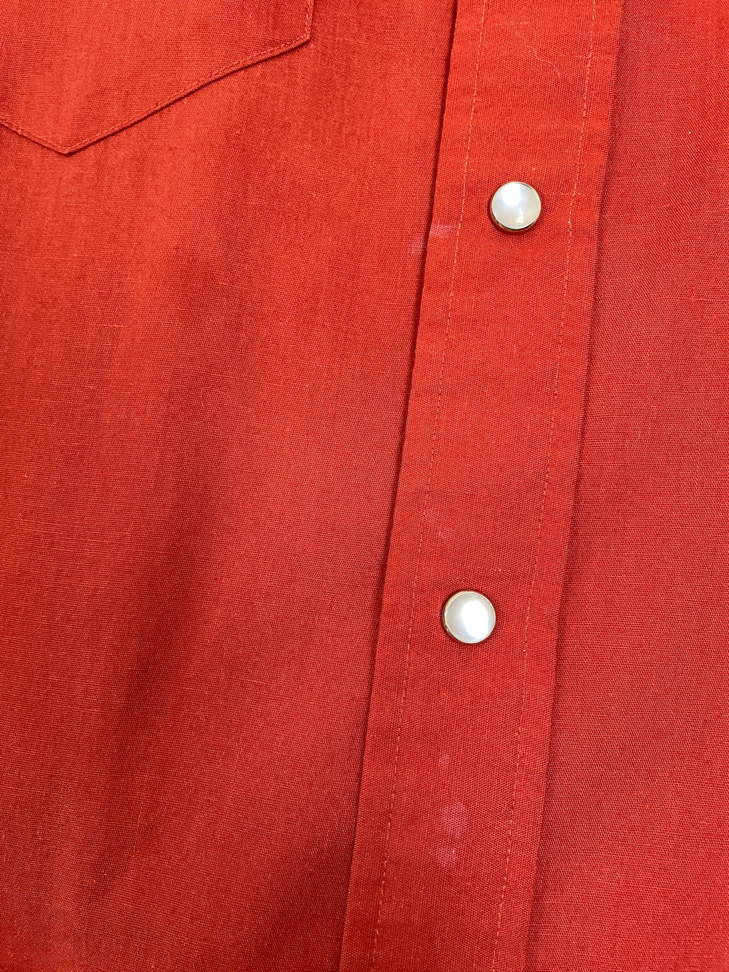 80s H Bar C Rust Peal Snap Western Shirt