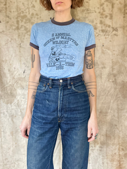 ‘85 Queen Of Martyrs Wildcat Walk-A-Thon Tee