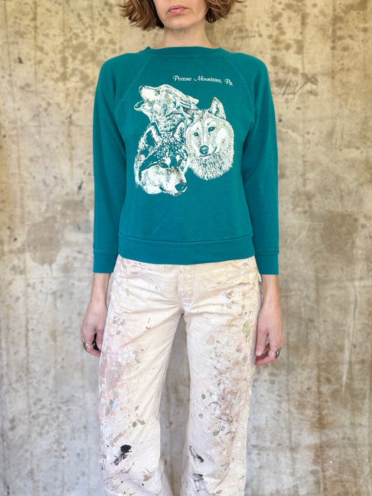 80s Pocono Mountains, Pennsylvania Wolves Sweatshirt