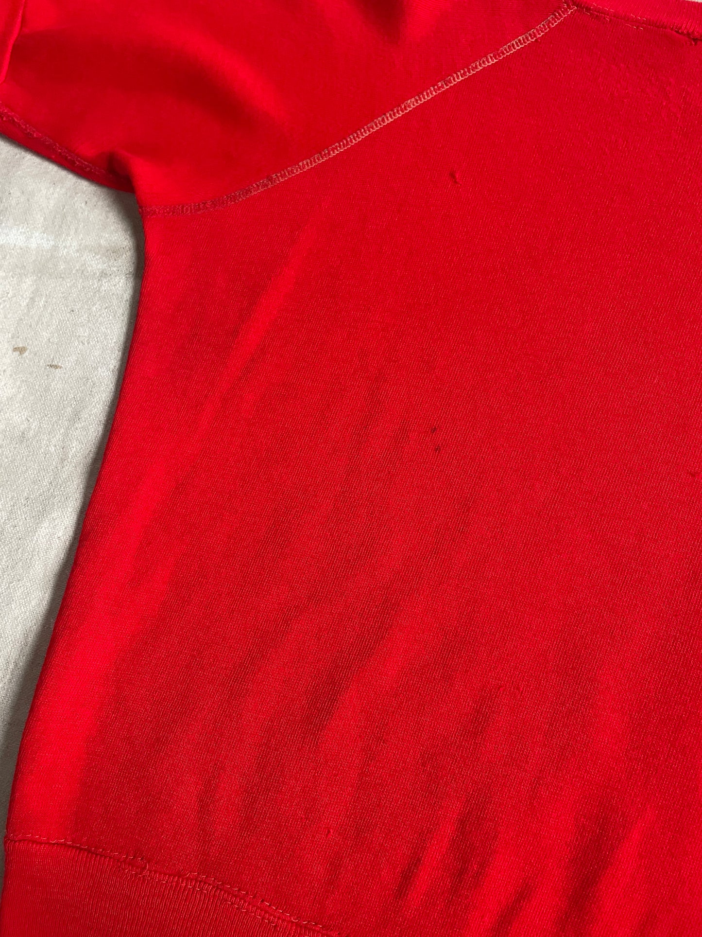 80s Blank Red Short Sleeve Sweatshirt