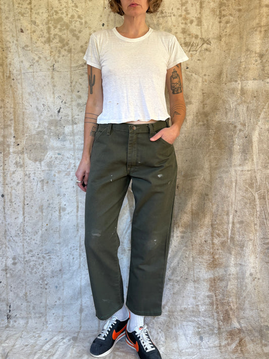 Vintage 80s Olive Green Jeans