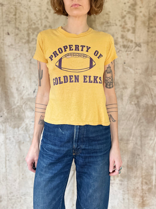 70s Golden Elks Football Tee