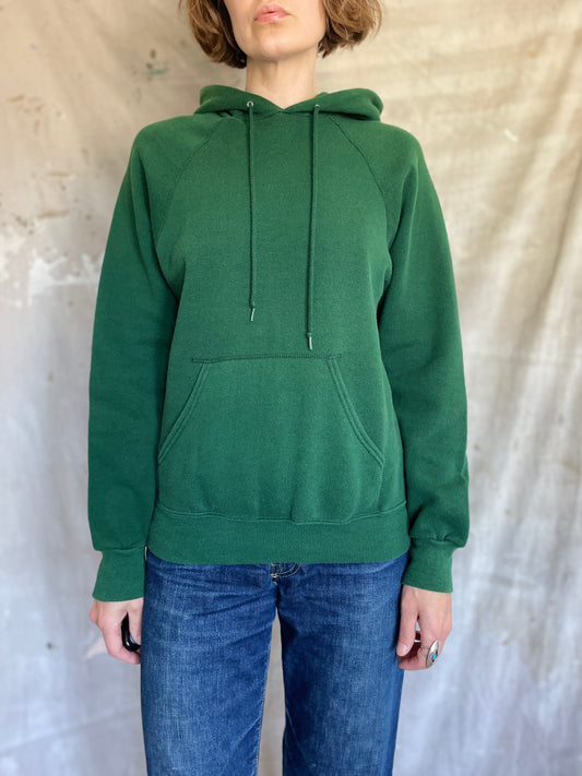 80s Blank Evergreen Hoodie Sweatshirt
