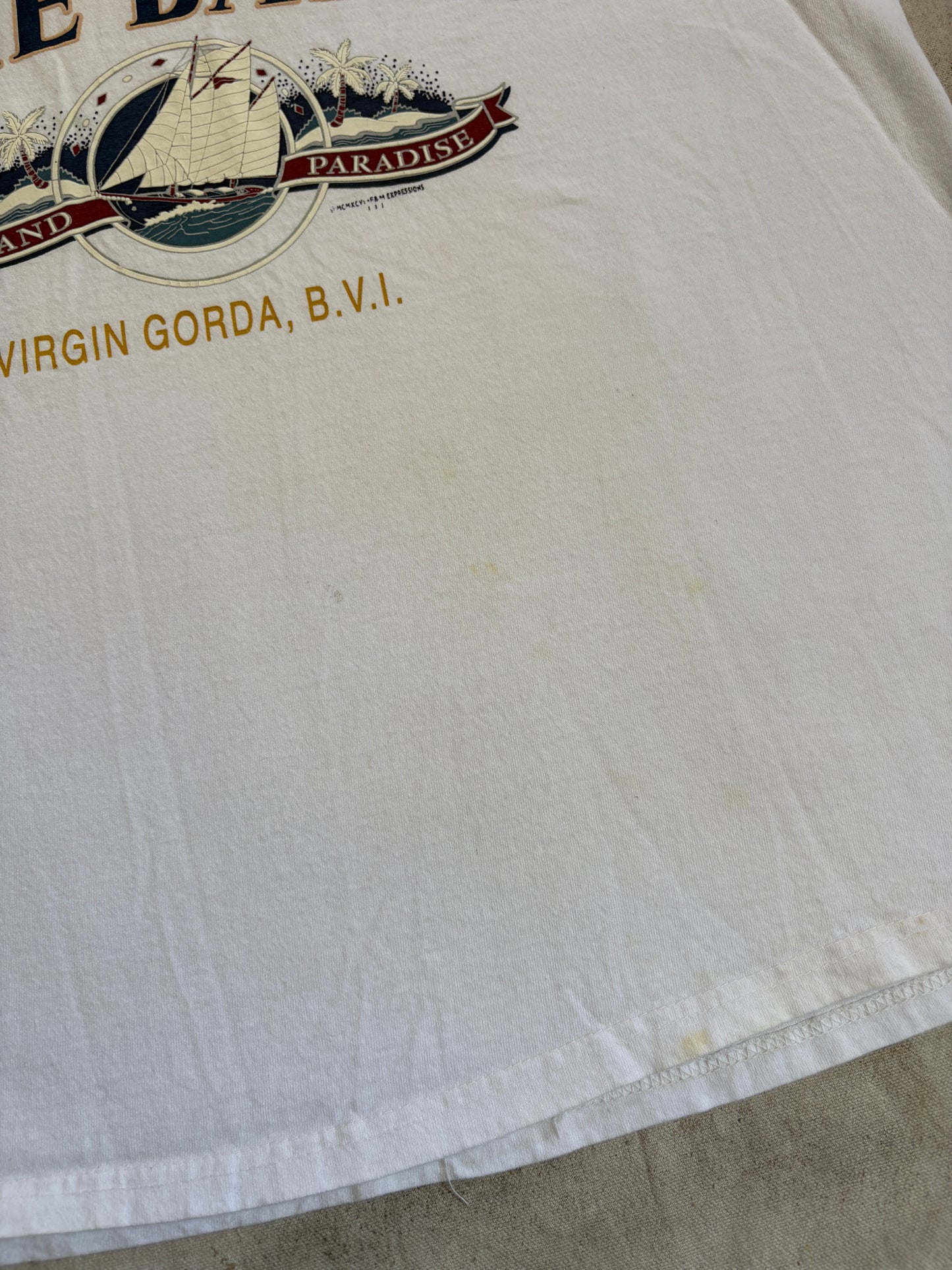 Vintage 90s The Baths Island Paradise Virgin Gorda BVI Tank Top