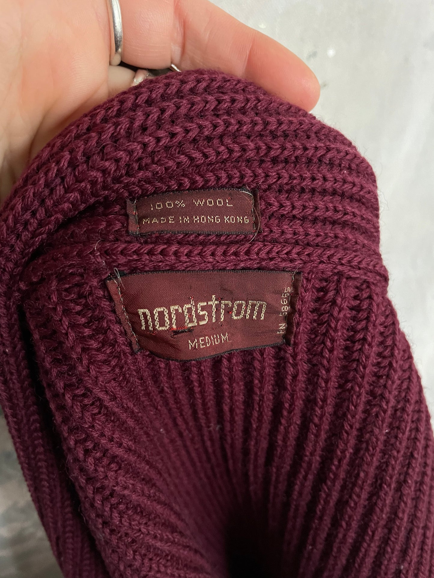 80s Nordstrom Shawl Collar Sweater