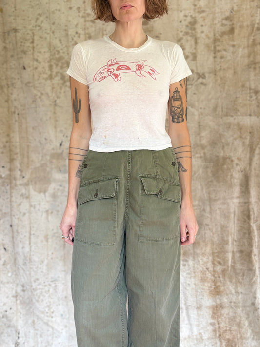 70s PNW Salish Fish Art Tee