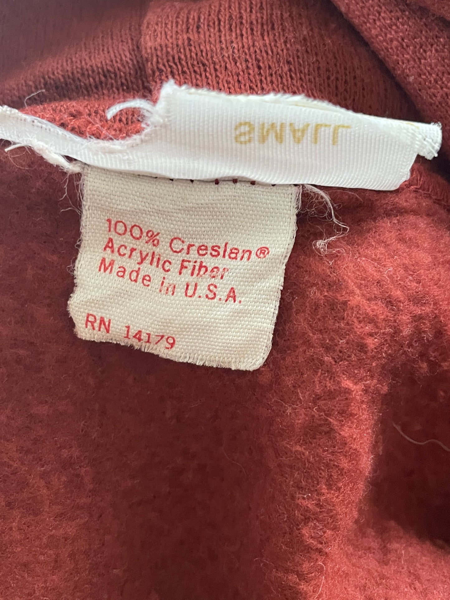 70s/80s Blank Brick Hooded Sweatshirt