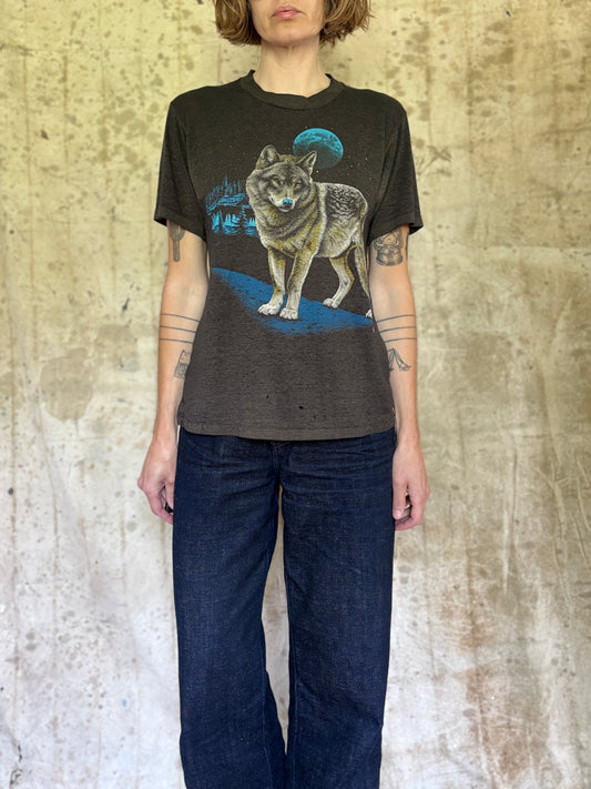 80s Wolf In Moonlight Tee