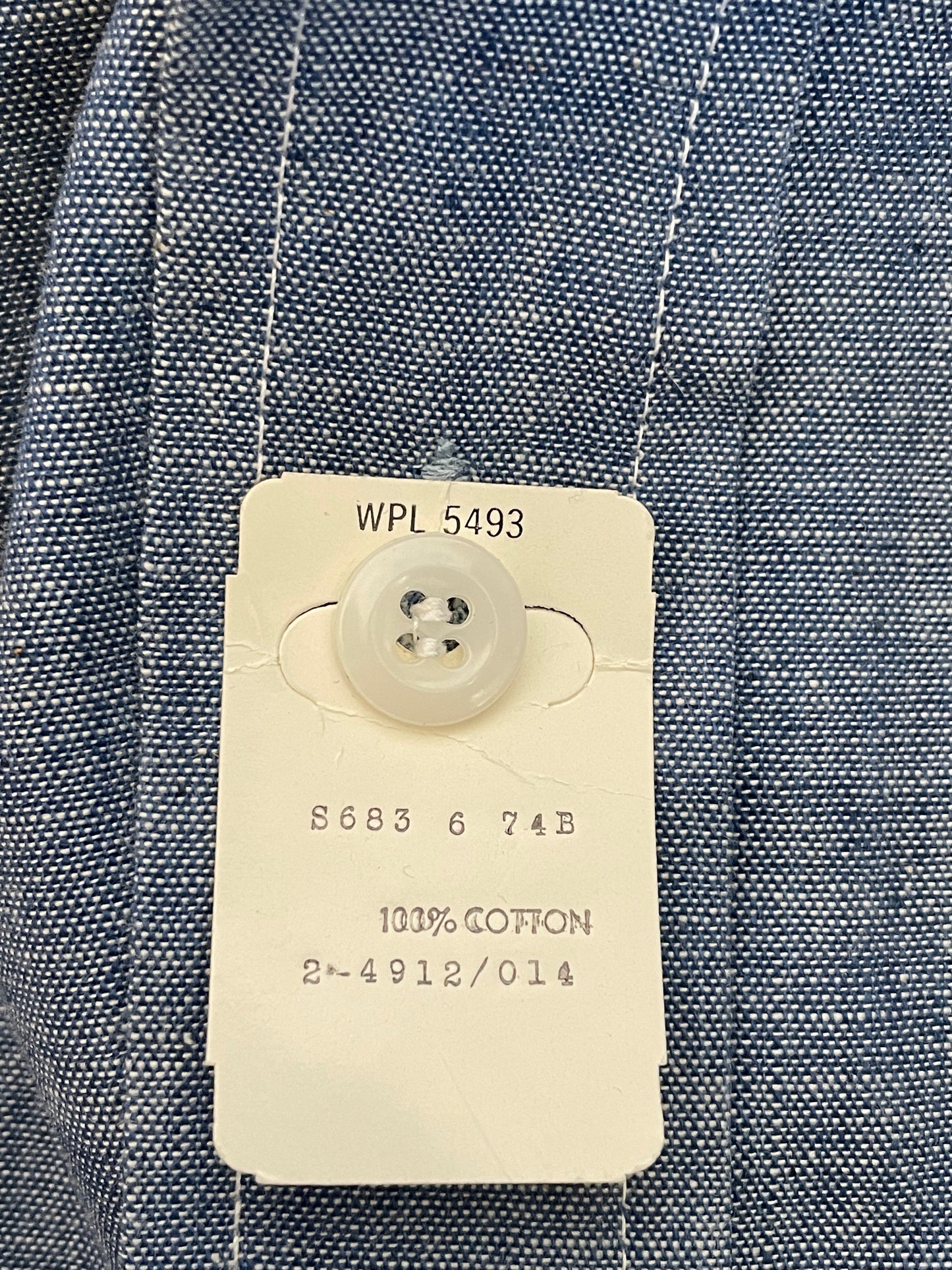 70s Deadstock DeeCee Chambray Shirt