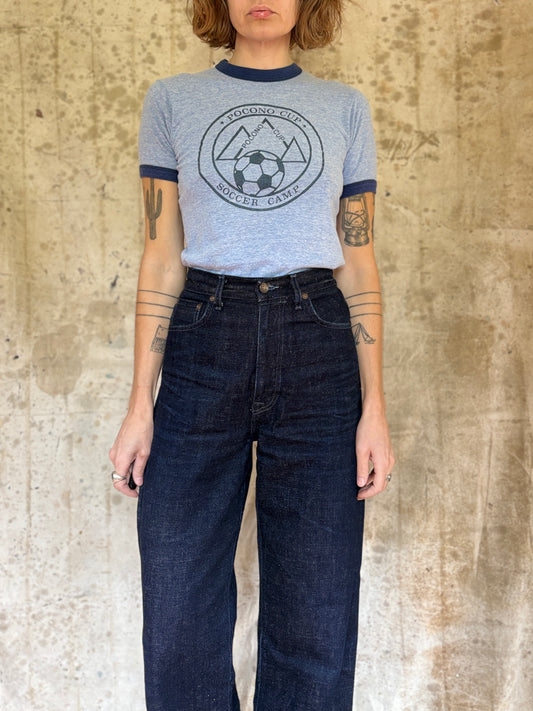 80s Pocono Cup Soccer Camp Ringer Tee