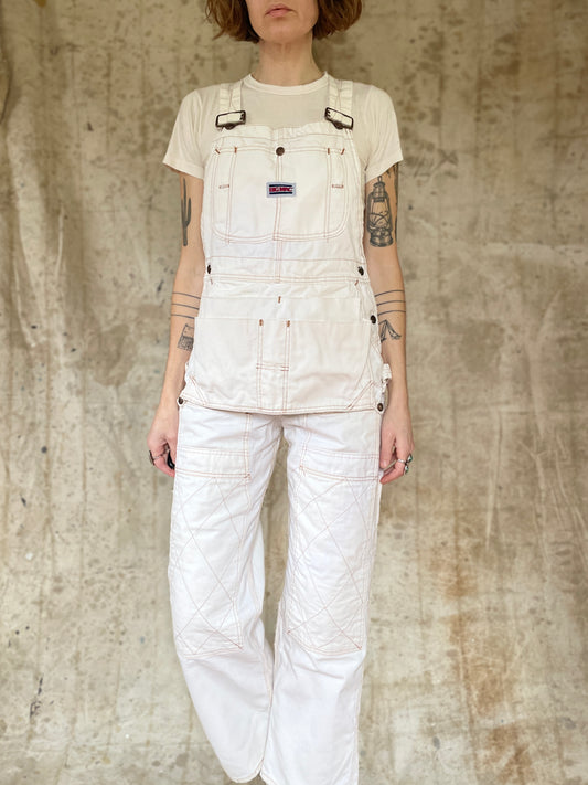 90s Ecru Double Knee Overalls