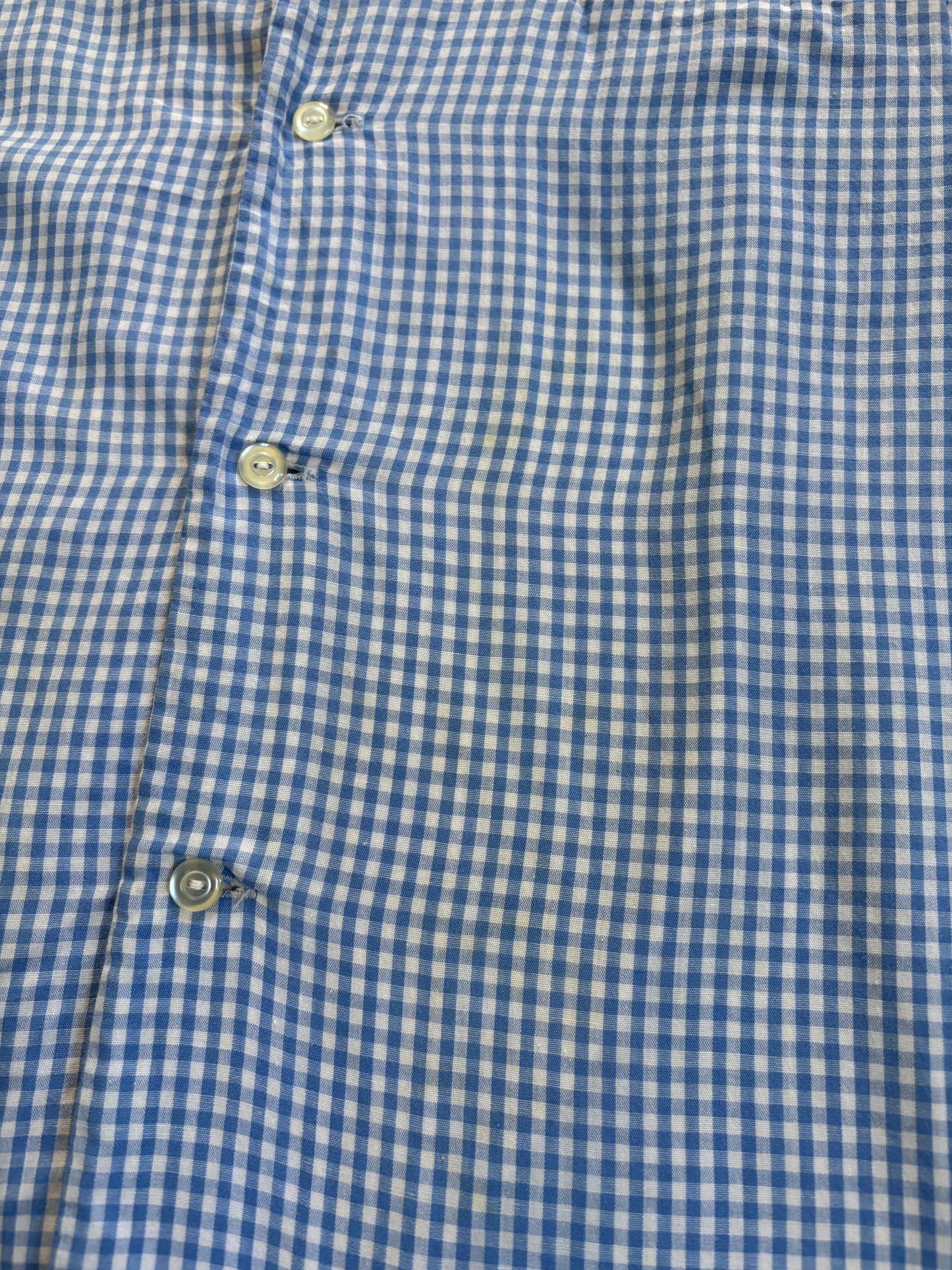 Vintage 60s Penneys Loop Collar Gingham Short Sleeve Shirt