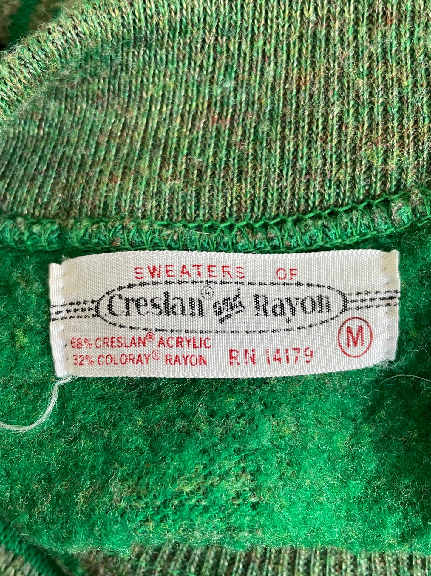 60s Green Micro Stripe Sweatshirt