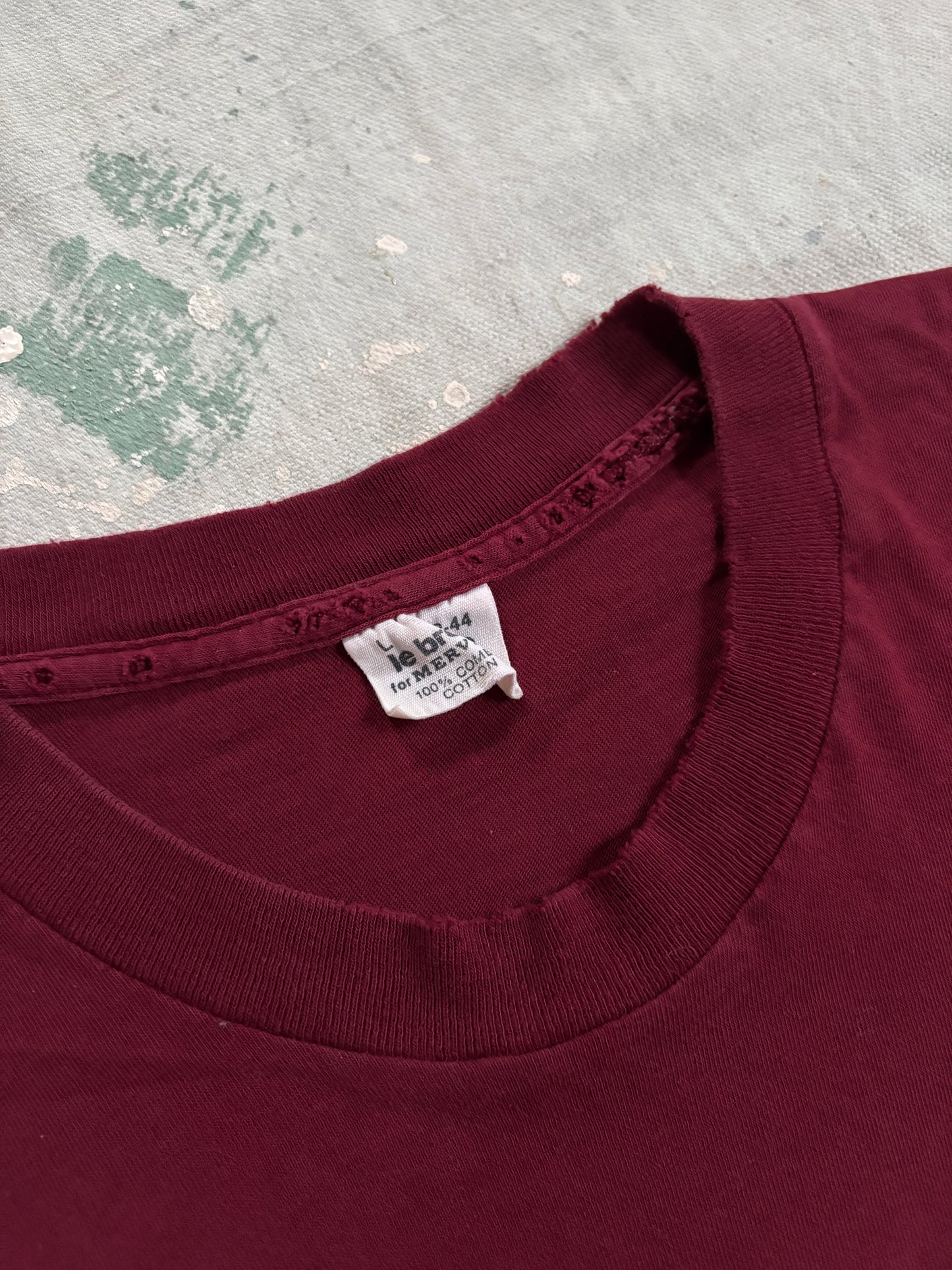 80s Blank Maroon Tee