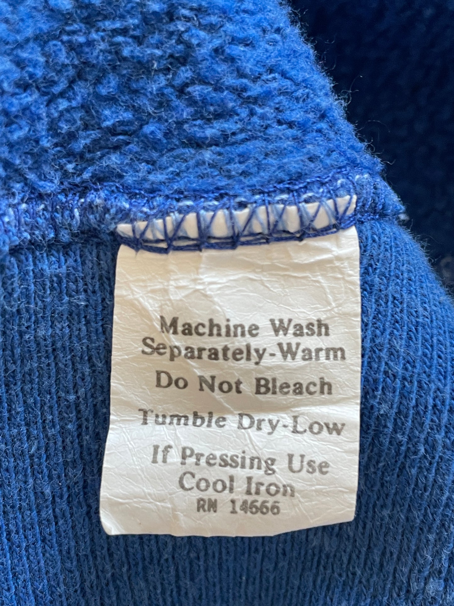80s Blank Blue Hoodie