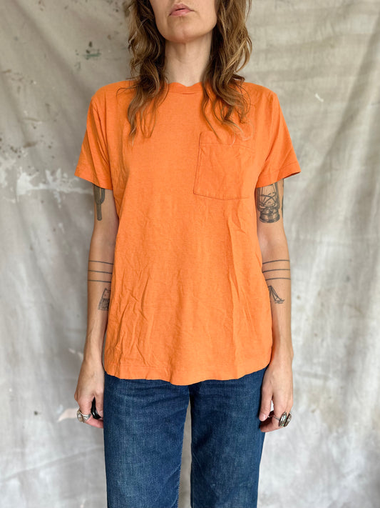 80s Orange Pocket Tee