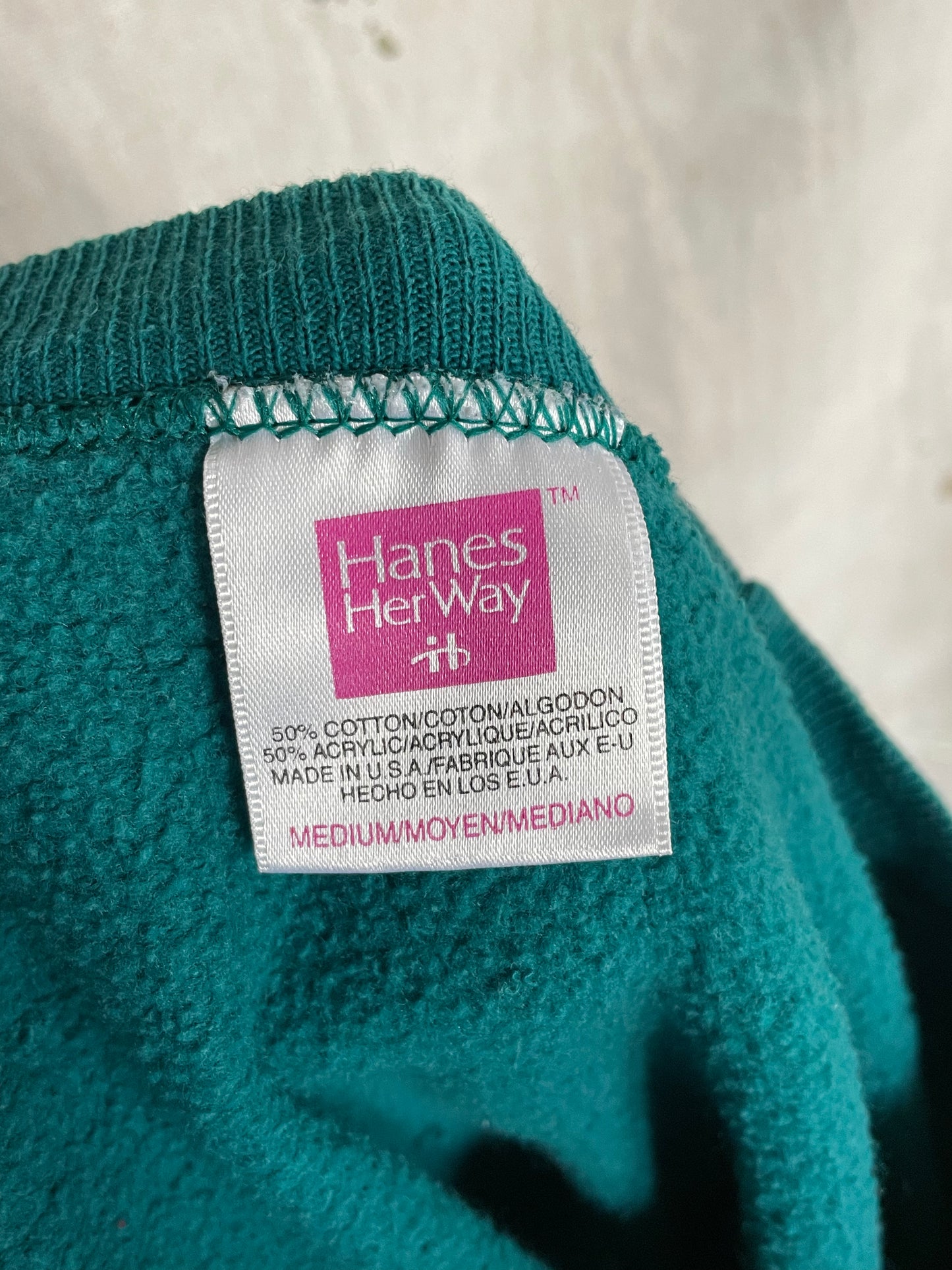 90s Teal Paint Stained Sweatshirt