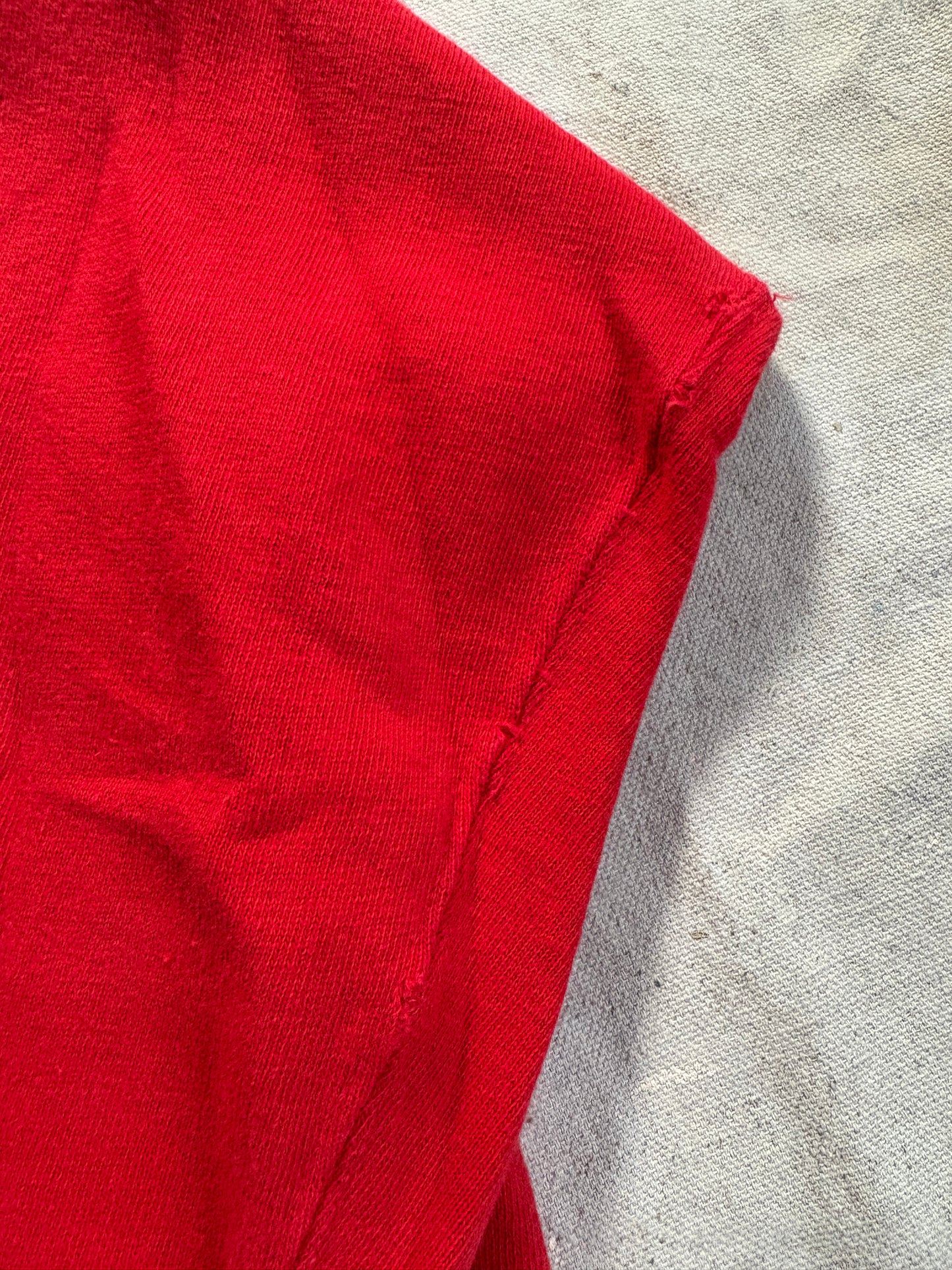 70s Champion Blue Bar Blank Red Sweatshirt