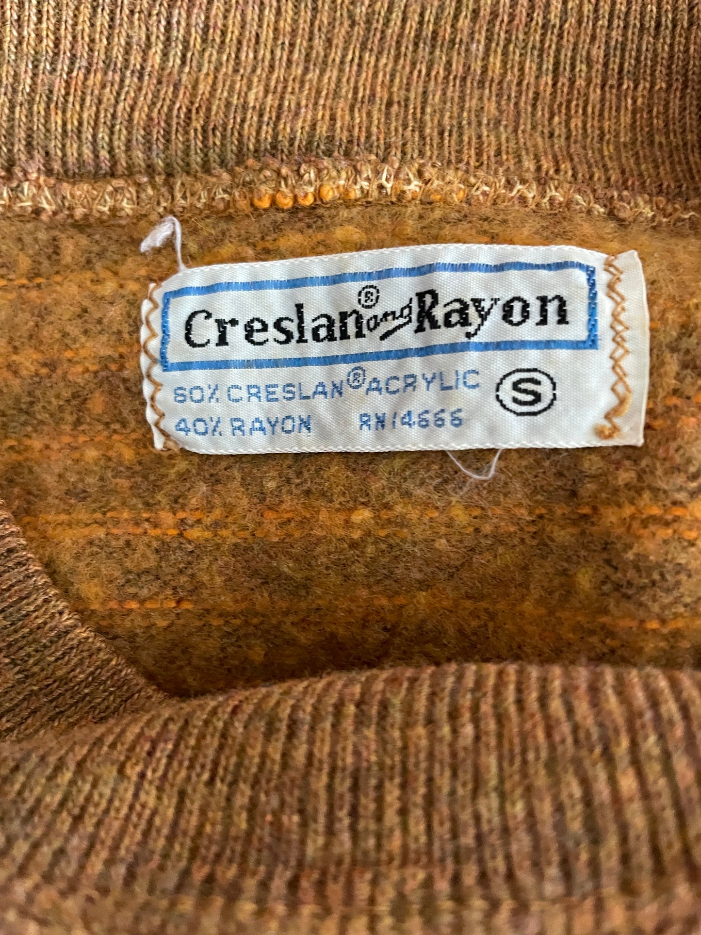 60s Mustard Striped Sweatshirt