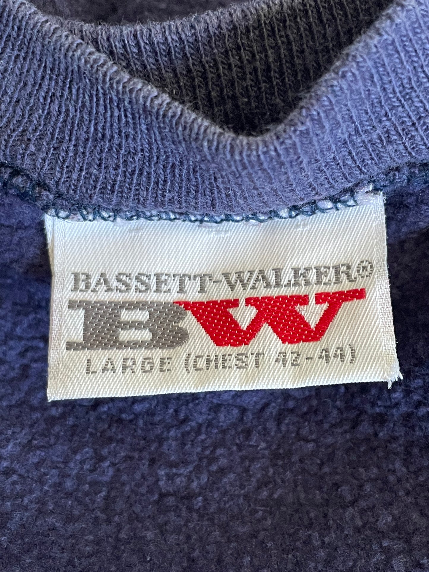 80s Blank Navy Blue Short Sleeve Sweatshirt