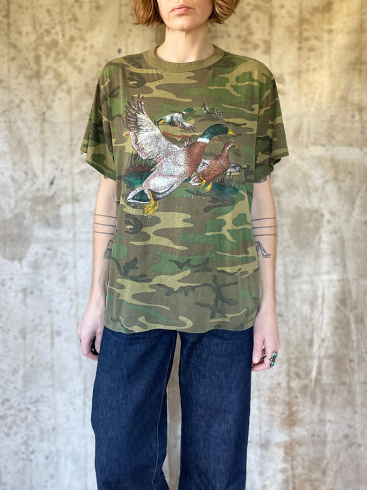 80s Camo Mallard Duck Tee