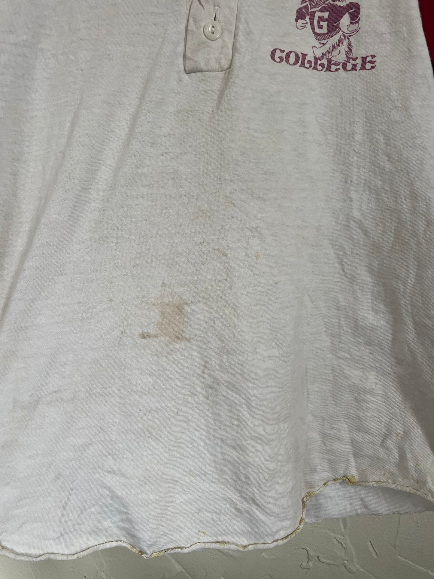80s Gordon College Henley Tee