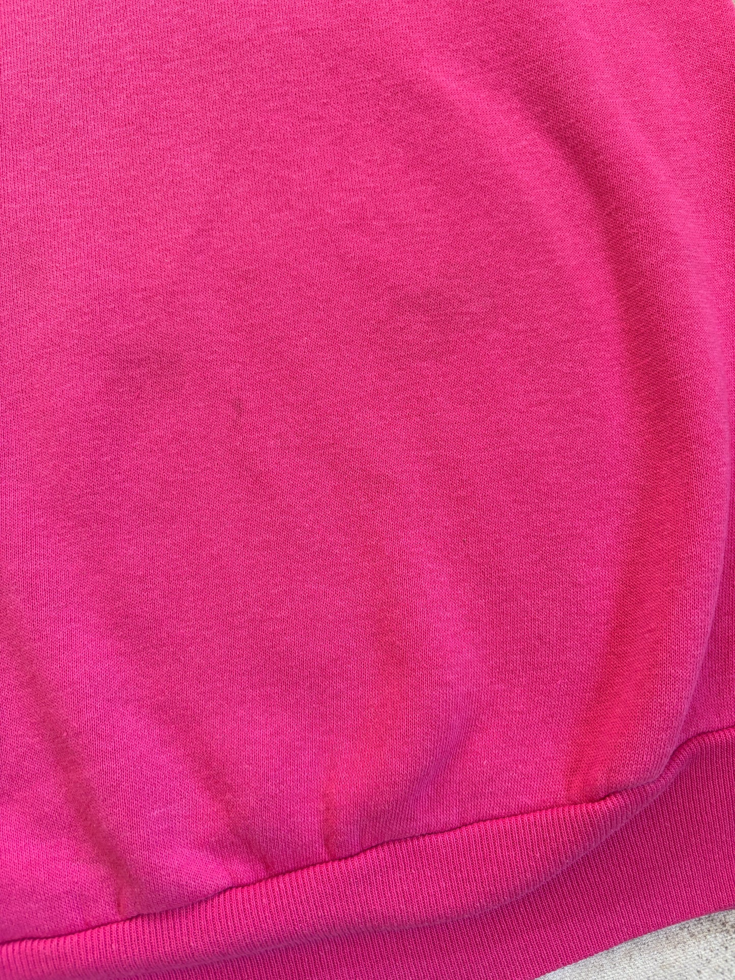 Vintage 80s Blank Bright Pink Sweatshirt
