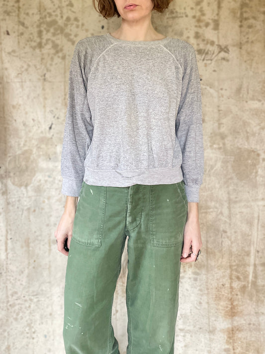 70s Blank Heather Grey Sweatshirt