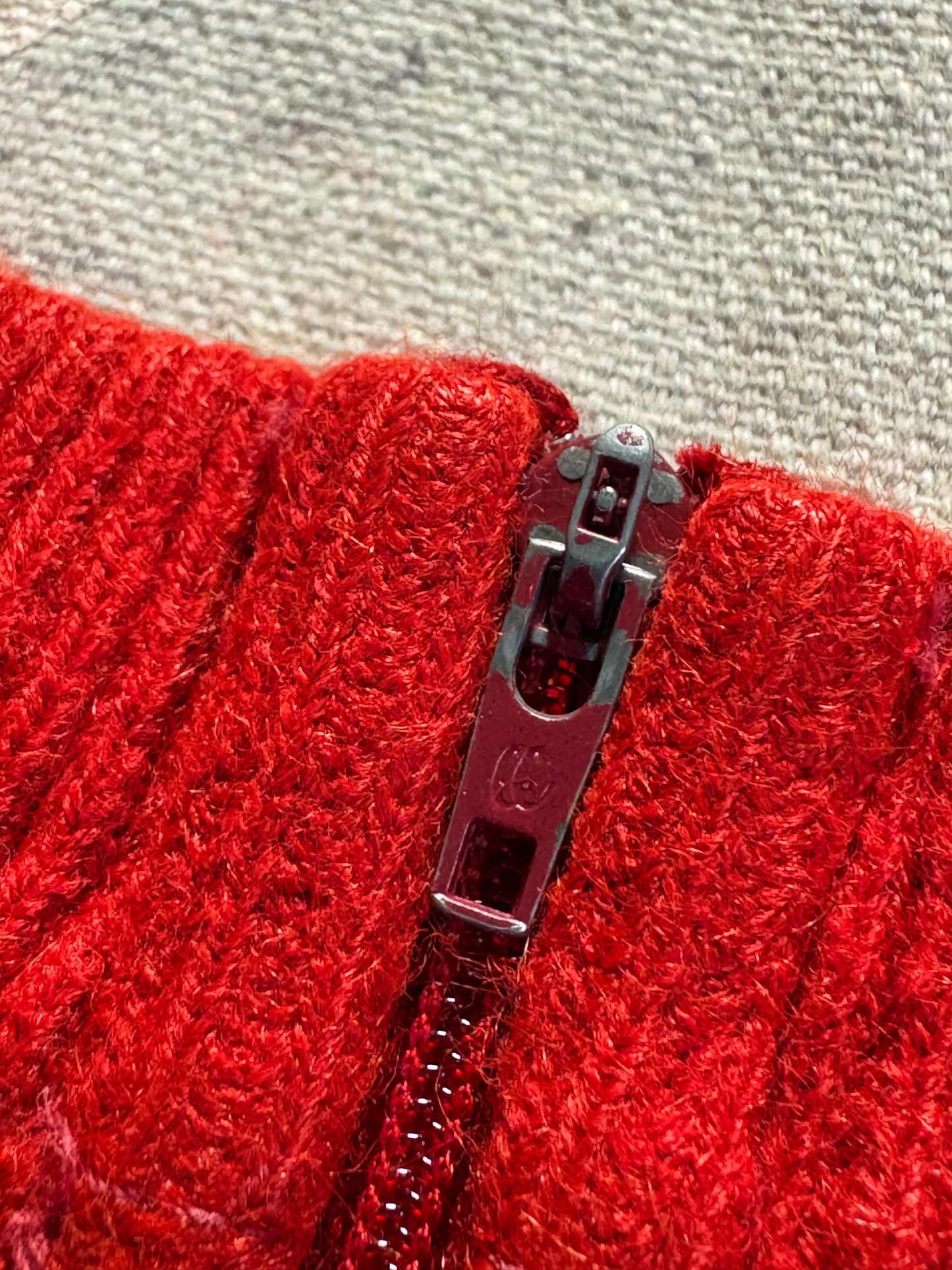 Vintage 80s Red Mock Neck Sweater