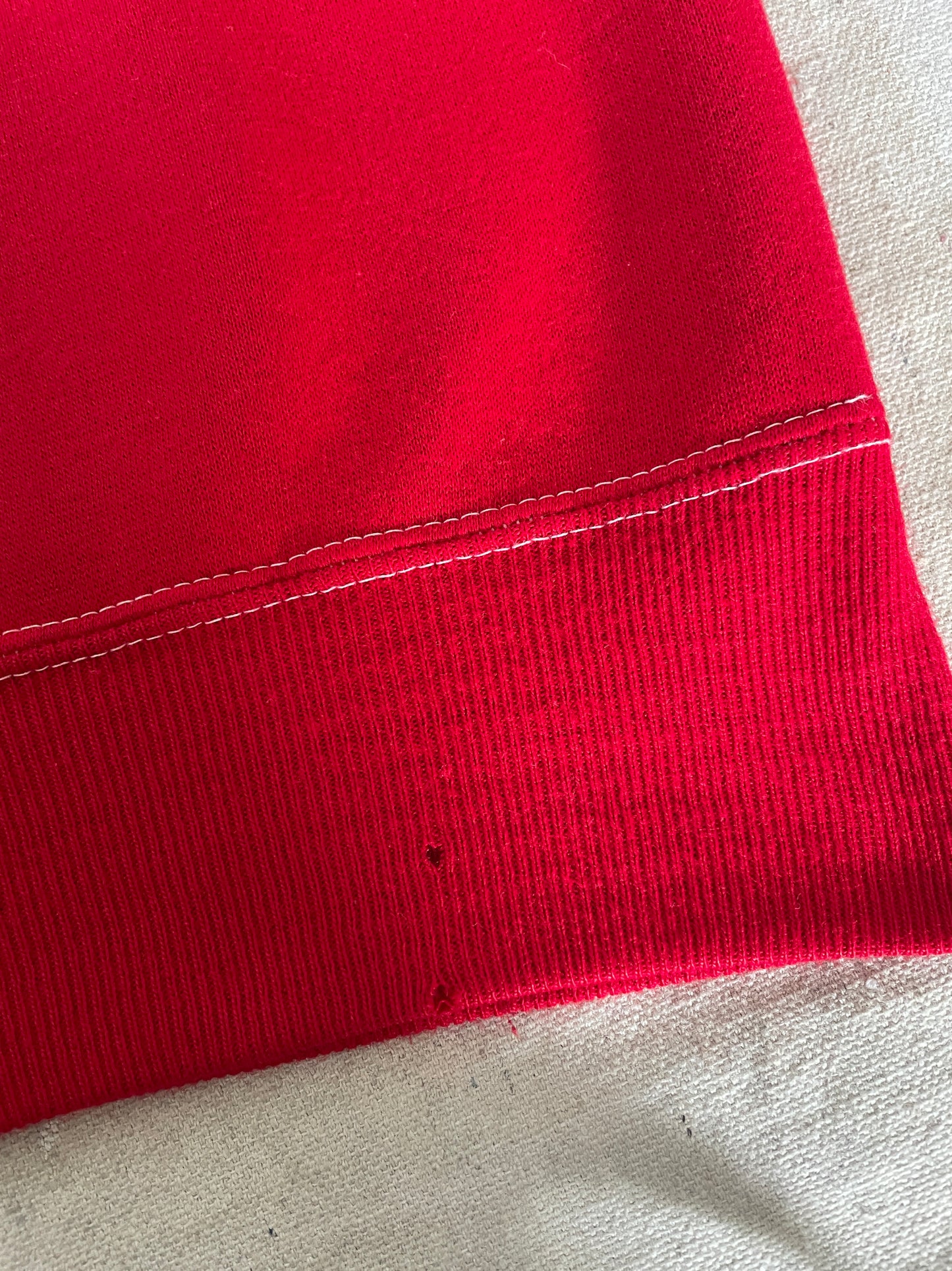 70s Blank Red Short Sleeve Sweatshirt