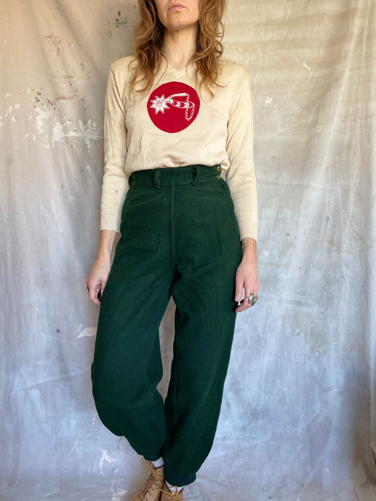 40s Side Zip Ski Pants