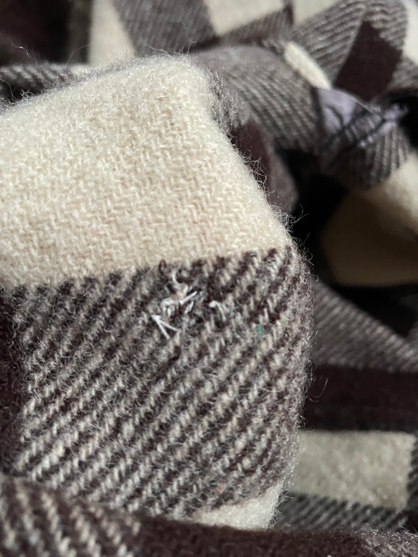 50s Brown Buffalo Plaid Shirt Jacket