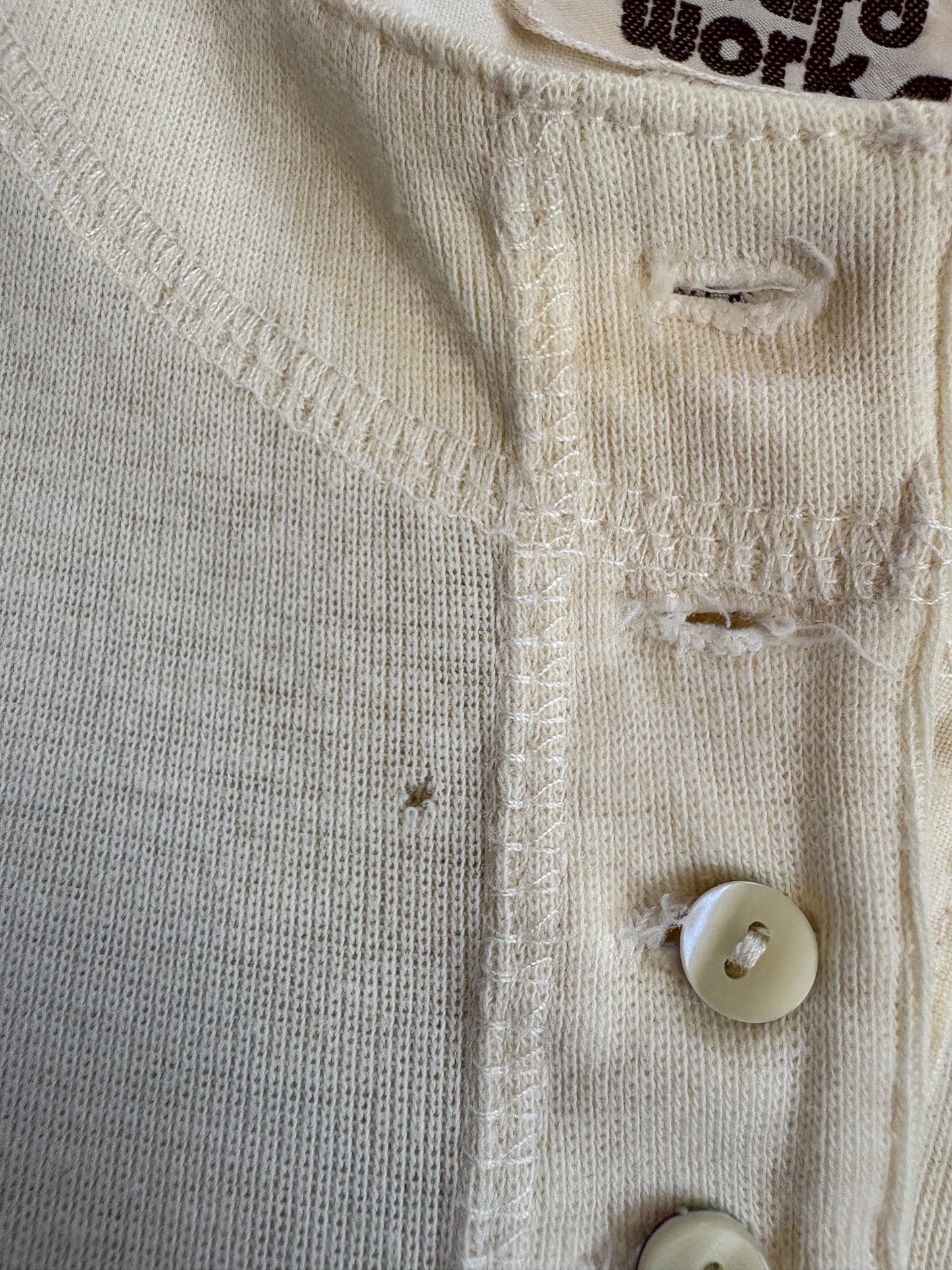 80s Ecru Henley Shirt