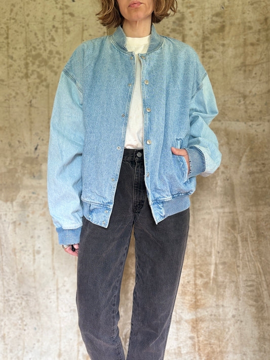 90s Snap Front Jean Jacket