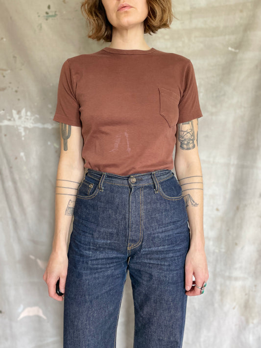 70s Blank Brown Pocket Tee