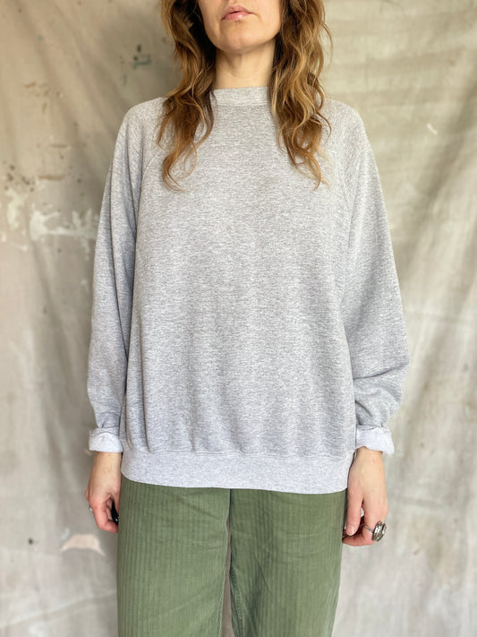 90s Blank Heather Grey Sweatshirt
