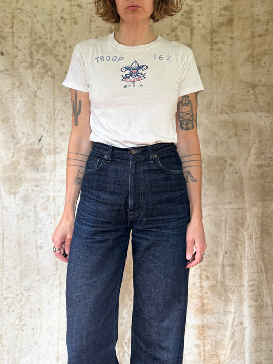 Vintage 60s Be Prepared Boy Scouts Troop 162 Tee
