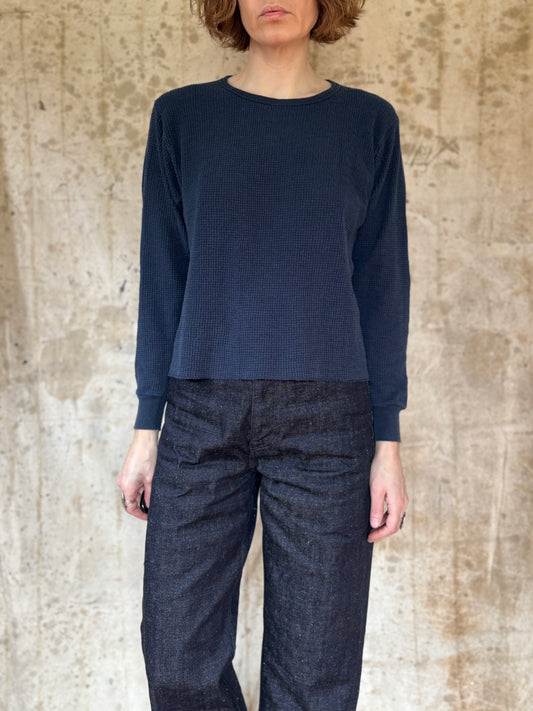 80s Blank Blue Thermal Undershirt