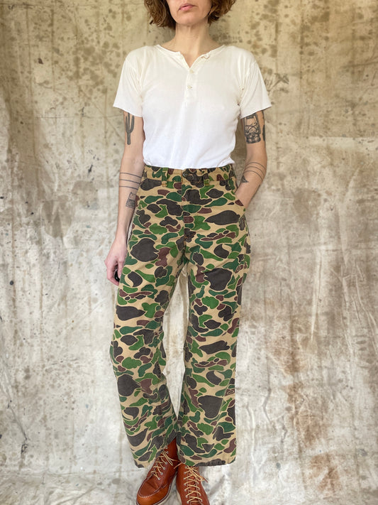 80s Duck Camo Hunting Pants