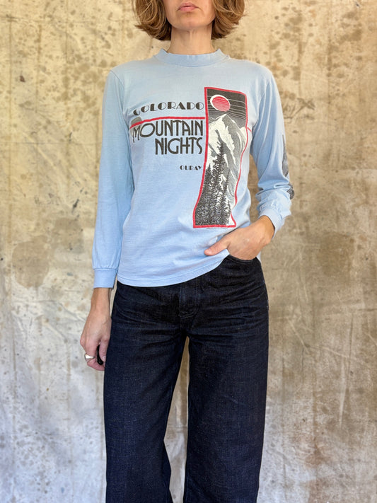 80s Ouray Colorado Mountain Nights Long Sleeve Tee