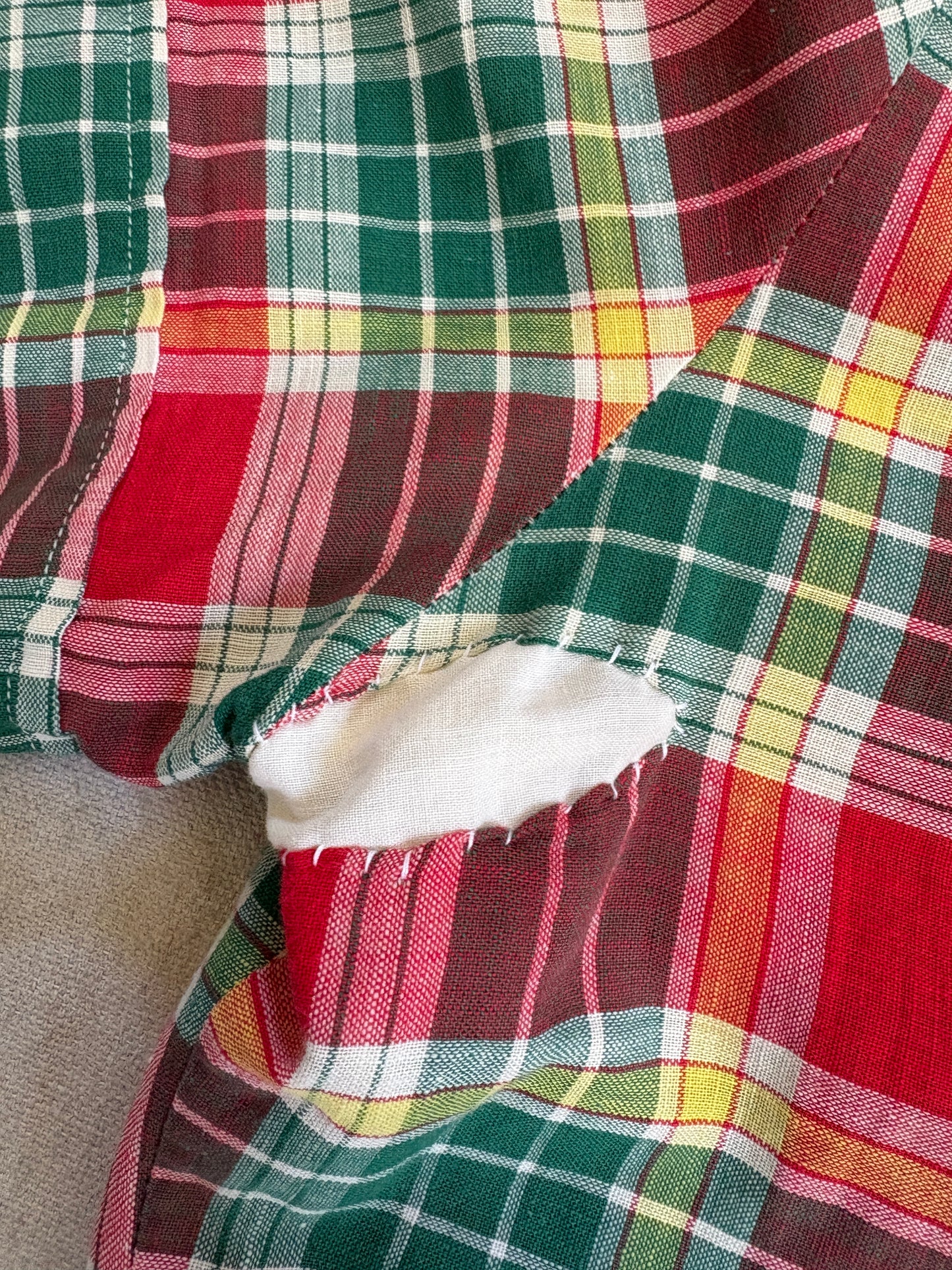 50s Bermuda Plaid Blouse
