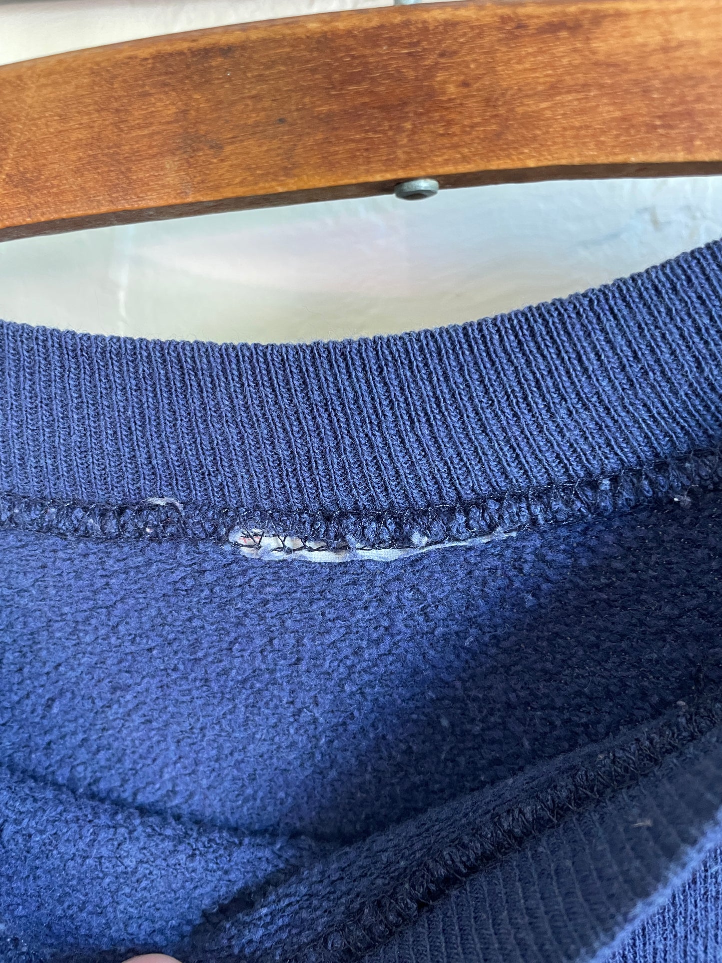 80s Blank Blue Short Sleeve Sweatshirt