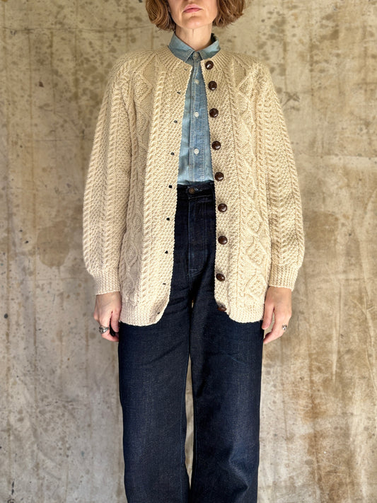 70s Fisherman Cardigan Sweater
